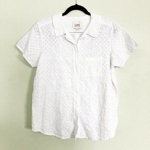 Label Ritu Kumar button up short sleeve blouse size 5